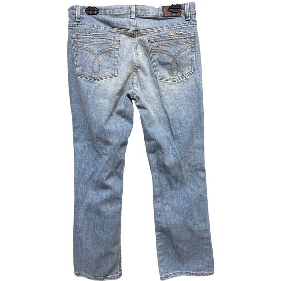 Calvin Klein Bootcut Jeans Womens Size 8 Light Wash Blue Denim Y2K Preppy Casual - Picture 2 of 9